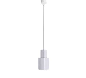 Długa lampa wisząca biała tuba Tokio duża 1xE27