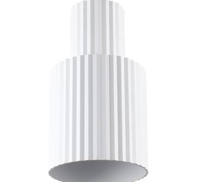 Długa lampa wisząca biała tuba Tokio duża 1xE27