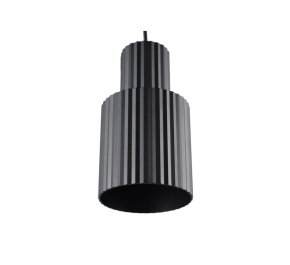 Długa lampa wisząca czarna tuba Tokio duża 1xE27