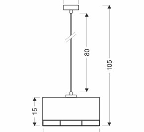 Lampa sufitowa wisząca czarny z drewnem ARDI 1xE27 40W