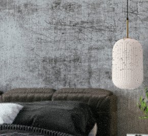 Lampa wisząca biała ze złotym szkło karbowane CRESTO 1xE27