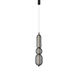 Czarna lampa wisząca pojedyncza LED 150 cm 3000K PUMA (32-35363)