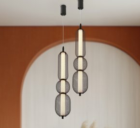 Czarna lampa wisząca pojedyncza LED 150 cm 3000K PUMA (32-35363)