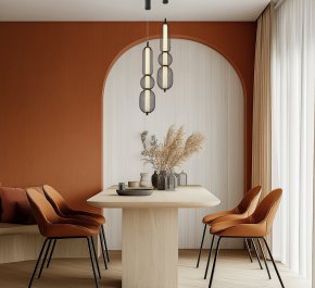 Czarna lampa wisząca pojedyncza LED 150 cm 3000K PUMA (32-35363)