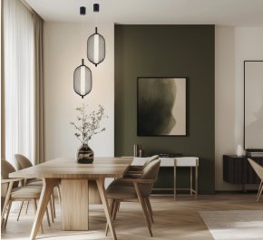 Czarna lampa wisząca LED 140 cm 3000K PUMA (31-35349)