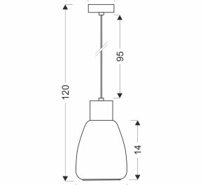 Czarna lampa wisząca pojedyncza 120 cm 1xE27 40W MOLDO klosz dymiony