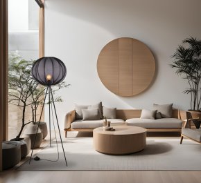 Nowoczesna lampa podłogowa klosz czarny 1xE27 kula MELLOW