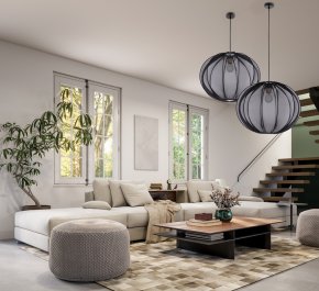 Nowoczesna lampa wisząca klosz czarny 1xE27 kula MELLOW