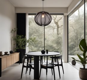 Nowoczesna lampa wisząca klosz czarny 1xE27 kula MELLOW