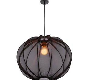 Nowoczesna lampa wisząca klosz czarny 1xE27 kula MELLOW