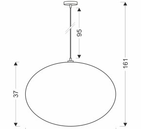 Nowoczesna lampa wisząca klosz czarny 1xE27 kula MELLOW