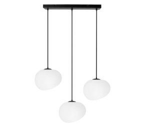 Lampa wisząca potrójna klosze białe kule nieregularne 3xE27 40W STONES