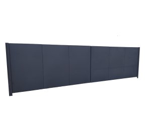 Brama przesuwna 6m, brama aluminiowa - brama pełna z blachy BR06ALPEL