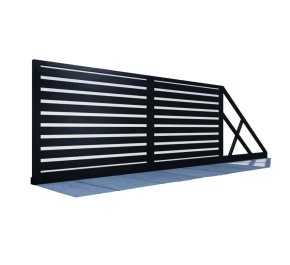 Brama przesuwna 4m, brama wjazdowa - brama aluminiowa profil BR04ALPR10