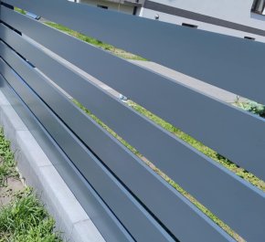 Brama przesuwna 4m, brama wjazdowa - brama aluminiowa profil BR04ALPR10