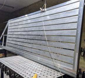 Brama przesuwna 4m, brama wjazdowa - brama aluminiowa profil BR04ALPR10