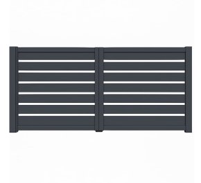 Brama wjazdowa 4m, brama aluminiowa dwuskrzydłowa profil BR09ALPR10