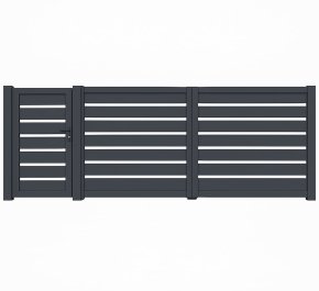 Brama wjazdowa 4m, brama aluminiowa dwuskrzydłowa profil BR09ALPR10