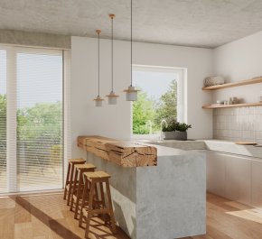 Lampa z betonu wisząca 1xE27 125 cm MAB beton