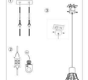 Lampa industrialna wisząca, lampa z betonu i metalu 1xE27 LUGO