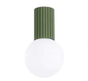 Lampa łazienkowa IP44 aluminium ryflowane HALO zielona oliwka