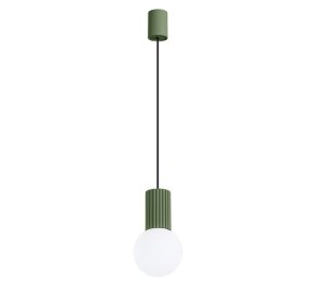 Lampa wisząca pojedyncza HALO zielona oliwka
