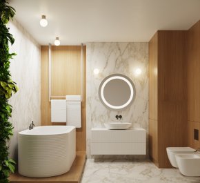 Lampa łazienkowa IP44 aluminium ryflowane HALO taupe