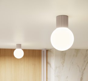 Lampa łazienkowa IP44 aluminium ryflowane HALO taupe