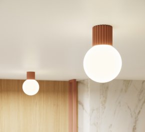 Lampa łazienkowa IP44 aluminium ryflowane HALO mocca