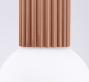 Lampa łazienkowa IP44 aluminium ryflowane HALO mocca