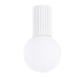 Lampa łazienkowa IP44 aluminium ryflowane HALO biała