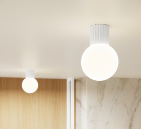 Lampa łazienkowa IP44 aluminium ryflowane HALO biała