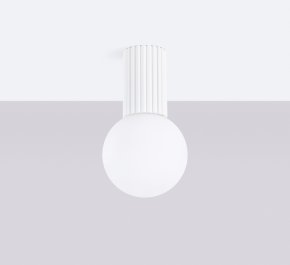 Lampa łazienkowa IP44 aluminium ryflowane HALO biała