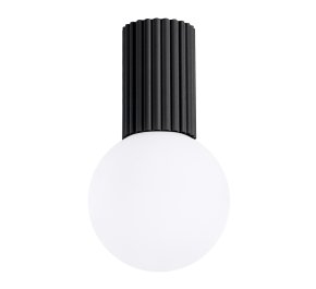 Lampa łazienkowa IP44 aluminium ryflowane HALO czarna