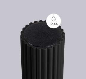 Lampa łazienkowa IP44 aluminium ryflowane HALO czarna