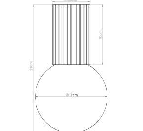 Lampa łazienkowa IP44 aluminium ryflowane HALO czarna