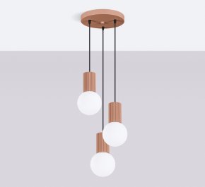 Lampa wisząca potrójna HALO mocca