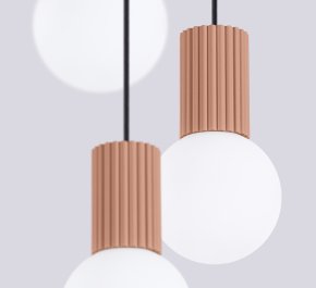 Lampa wisząca potrójna HALO mocca