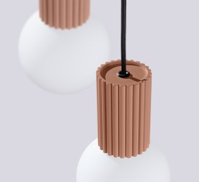 Lampa wisząca potrójna HALO mocca