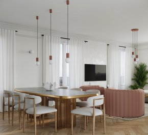 Lampa wisząca potrójna HALO mocca