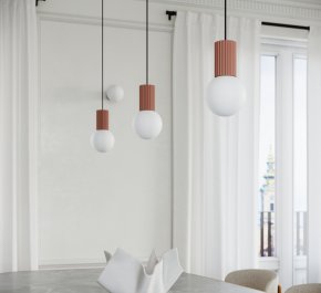 Lampa wisząca potrójna HALO mocca