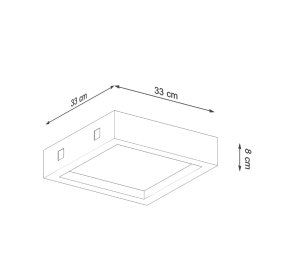 LAMPA z betonu plafon sufitowy ledowy RIZA (SL.0995)