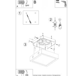 LAMPA z betonu plafon sufitowy ledowy RIZA (SL.0995)