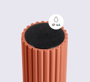 Lampa łazienkowa IP44 aluminium ryflowane HALO ochra czerwona