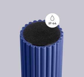 Lampa łazienkowa niebieska IP44 aluminium ryflowane HALO ultramaryna