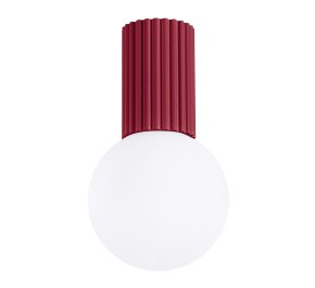Lampa łazienkowa IP44 aluminium ryflowane HALO burgund