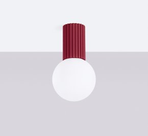 Lampa łazienkowa IP44 aluminium ryflowane HALO burgund