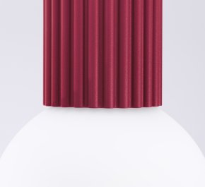 Lampa łazienkowa IP44 aluminium ryflowane HALO burgund