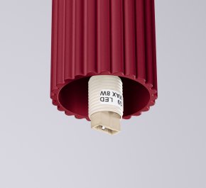 Lampa łazienkowa IP44 aluminium ryflowane HALO burgund
