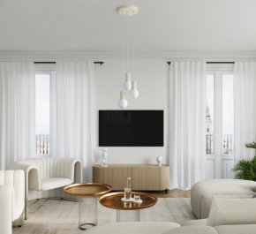 Lampa wisząca kaszmirowa potrójna HALO